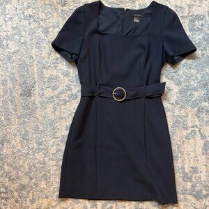 Club Monaco Navy Blue Belted Dress